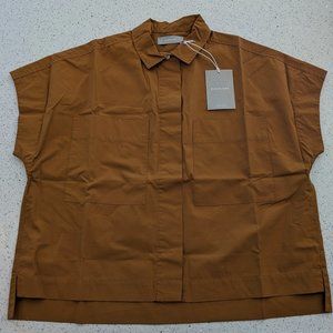 Everlane "The Short-Sleeve Box Shirt" in spice, women's small